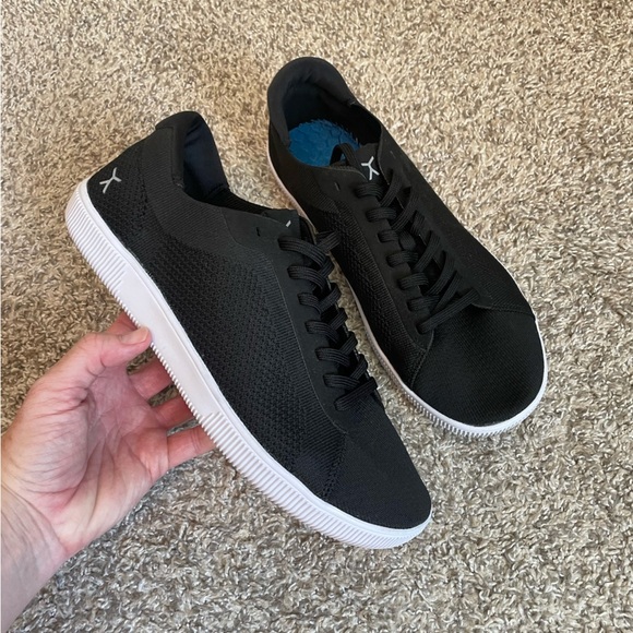 Flux Adapt Shoes Mens 10.5 W 11.5 Trainer Black Barefoot Minimal Knit Sneakers
